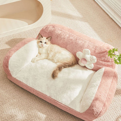 Cozy Chic Plush Cat Sofa Bed