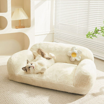 Cozy Chic Plush Cat Sofa Bed