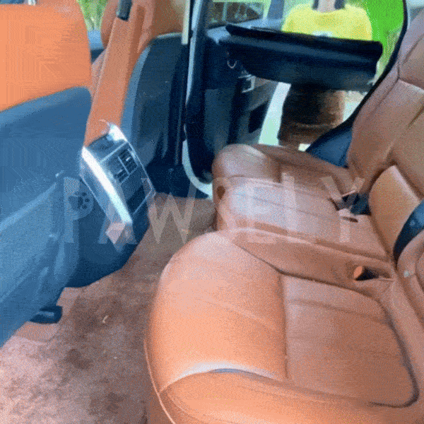 GIF demonstrating the easy installation of the Pawsely Pup-tastic Car Backseat Cover & Extender, showing quick attachment to car seats for optimal pet travel safety and comfort.